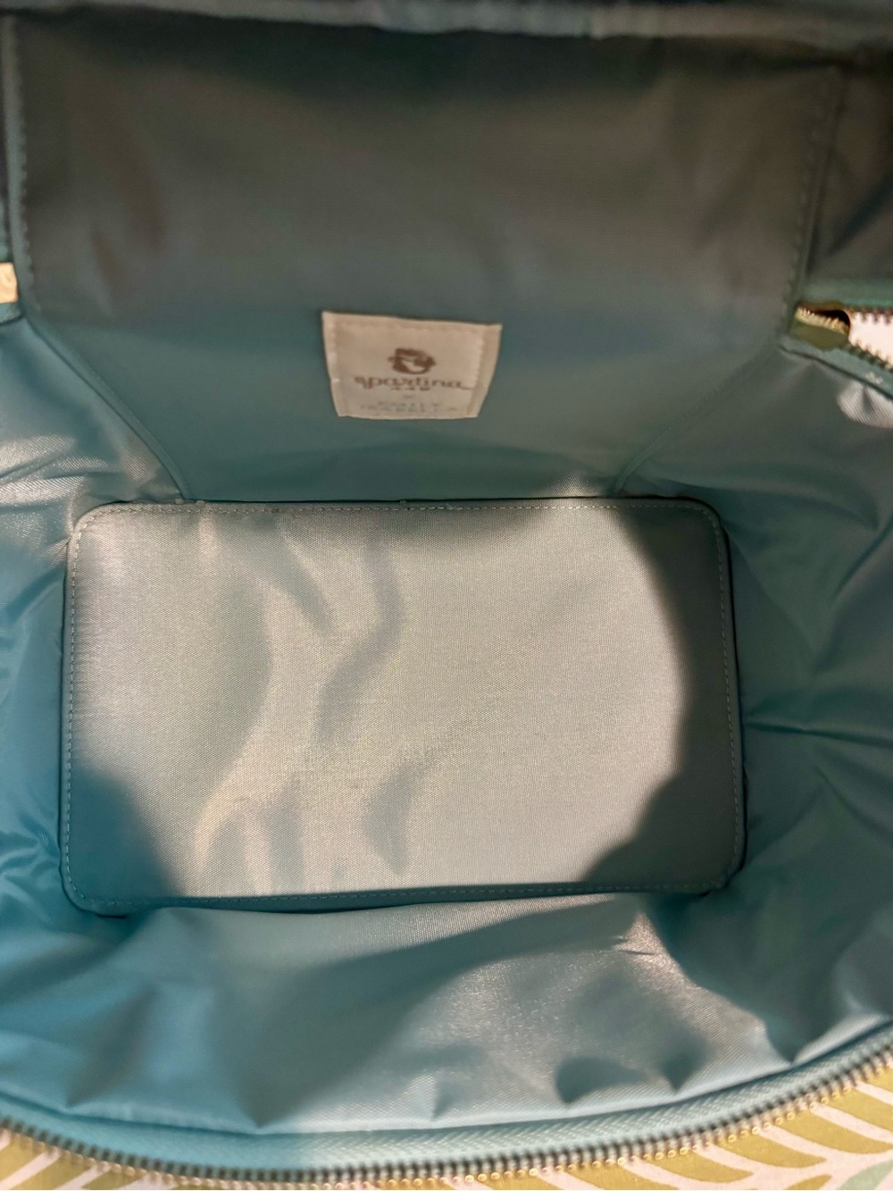 Spartina 449 Pastel Mermaid Sea Cosmetic Train Case - Pink, Blue, Green - Picture 5 of 8